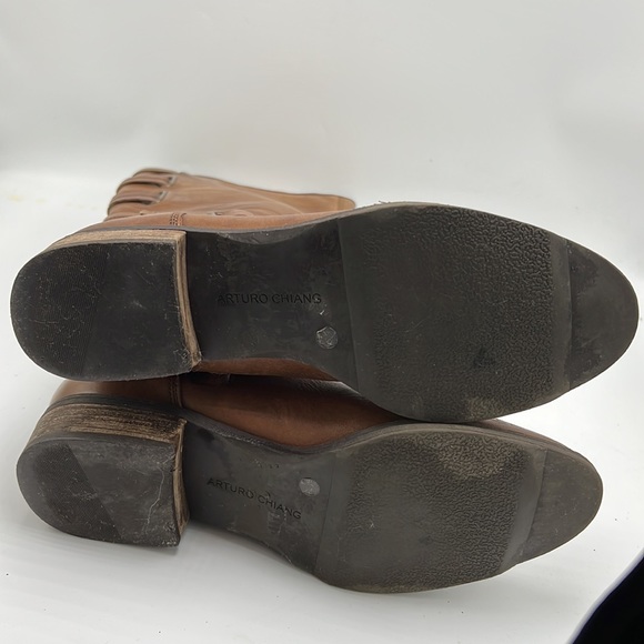 Arturo chiang brown tan leather riding boot size 8.5 pirate Viking - Picture 7 of 9